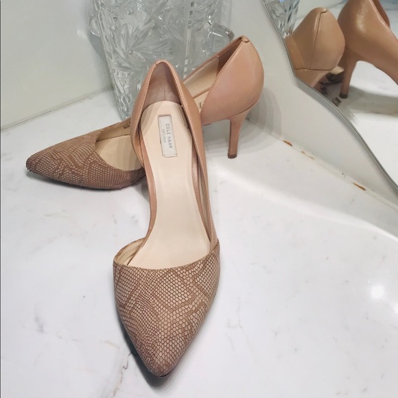 Cole Haan Shoes - Cole Haan Nude Leather High Heel Pumps Size 8.5